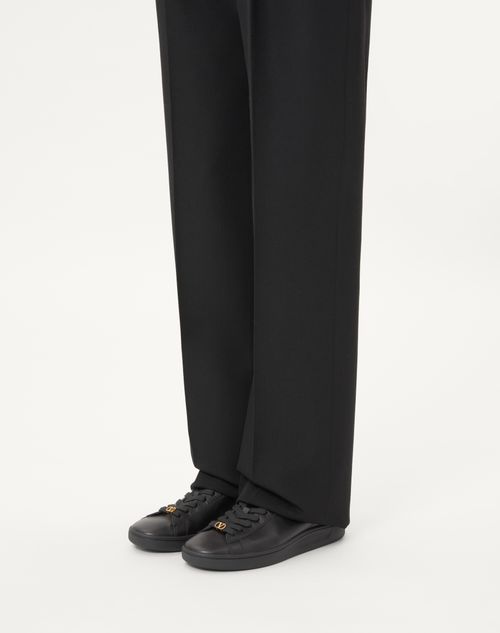 Valentino Garavani - Royco Trainer In Nappa Calfskin - Black/green - Man - Trainers