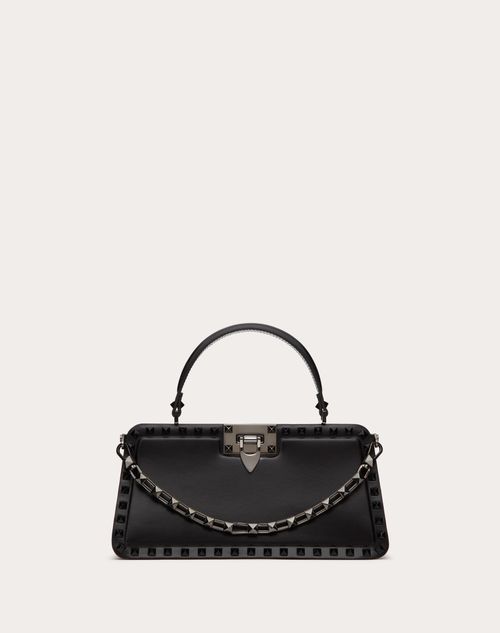 Valentino Garavani - Rockstud Calfskin Handbag - Black - Woman - Woman Bags & Accessories Sale