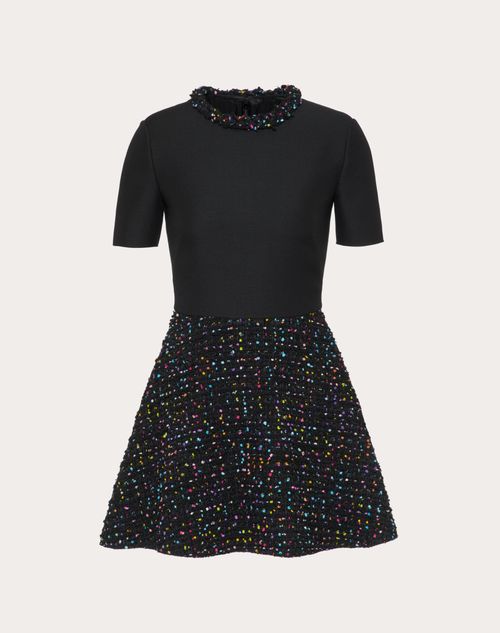 Valentino - Tweed Pois Dress - Black/multicolor - Woman - Woman Ready To Wear Sale