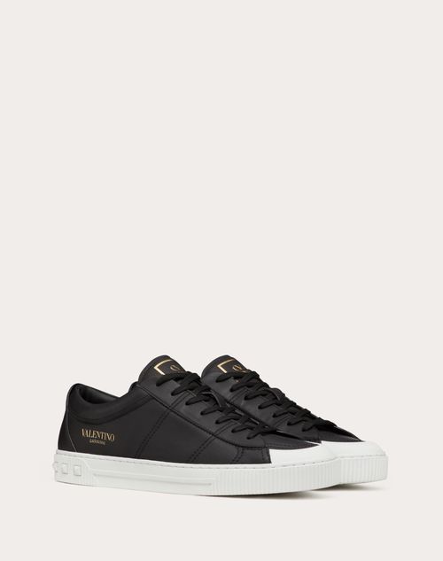 Valentino Garavani - Cityplanet Calfskin Sneaker - Black - Man - Cityplanet - M Shoes