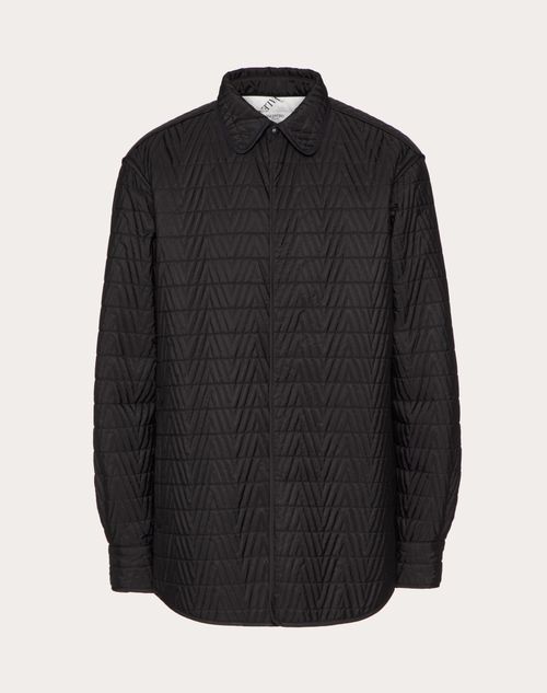 Valentino - Quilted Nylon Overshirt - Black - Man - Man Ready To Wear Sale