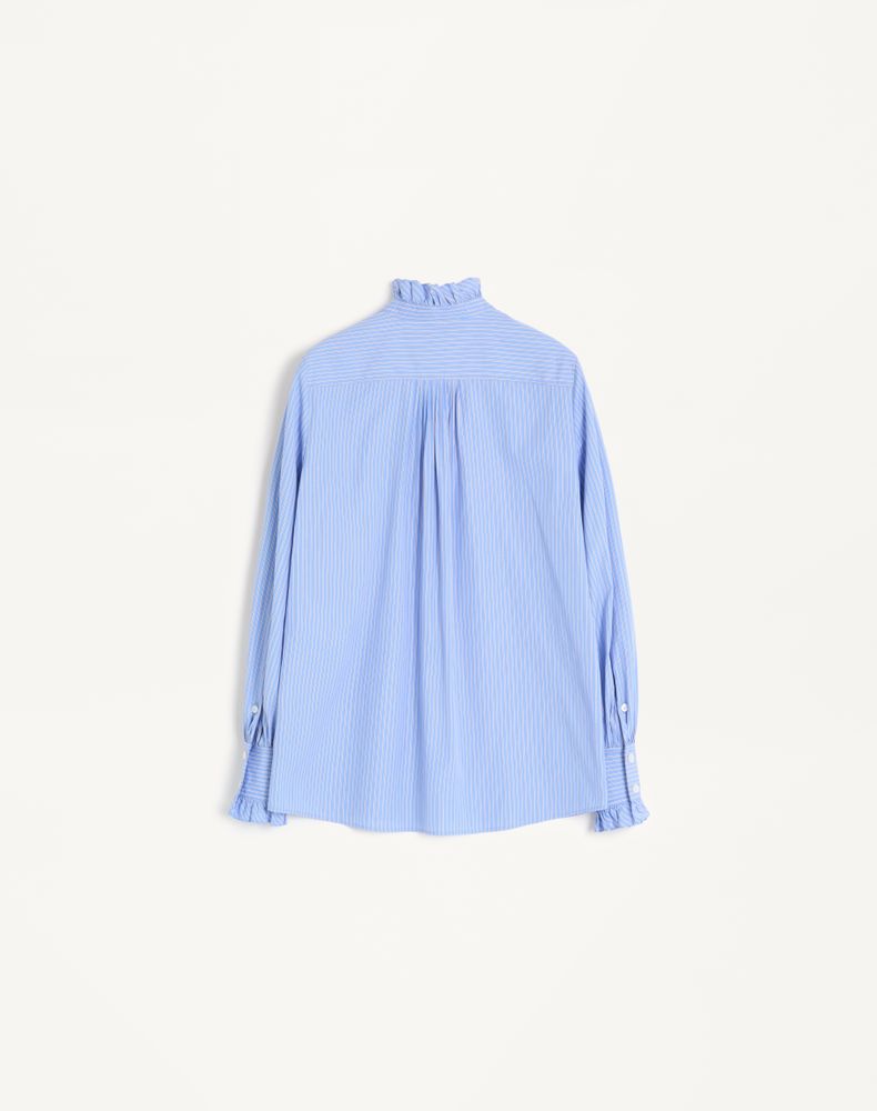 Valentino Classic Stripe Popeline Shirt Woman Iris Liliac 46