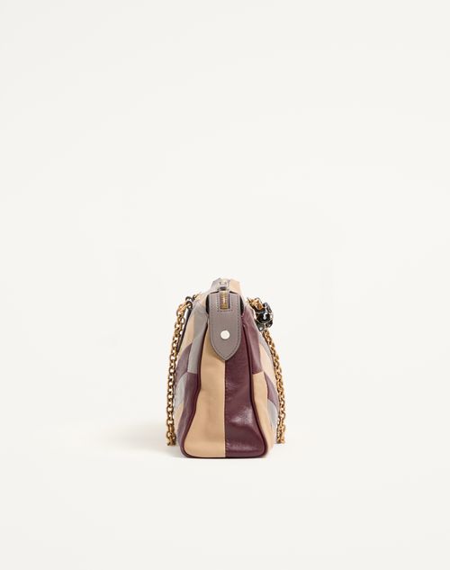 Valentino Garavani - Sac Moyen Porté Épaule Valentino Garavani Panthea En Cuir Nappa À Motif Chevrons - Multicolor - Femme - Sacs Porté Épaule