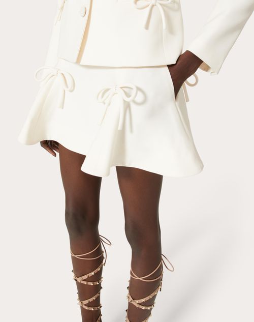 Crepe Couture Mini Skirt for Woman in Ivory Valentino PH