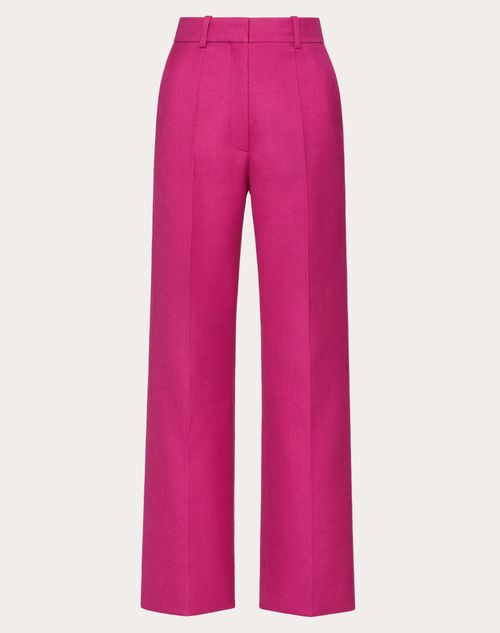 Valentino - ダブルコンパクトドリル パンツ - Full Pink - 女性 - パンツ＆ショートパンツ
