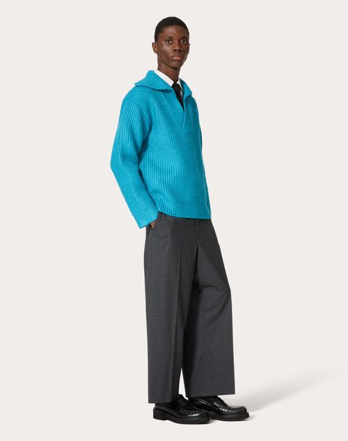 Valentino - Wool Trousers - Grey - Man - Apparel