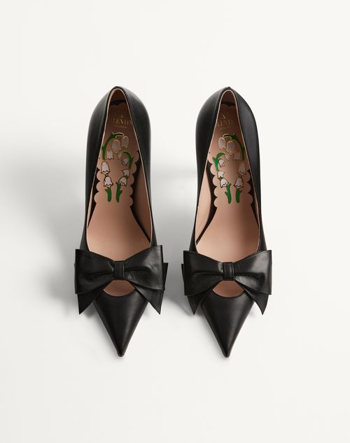 Valentino Garavani - Bowow Pump In Kidskin 100mm - Black - Woman - Pumps