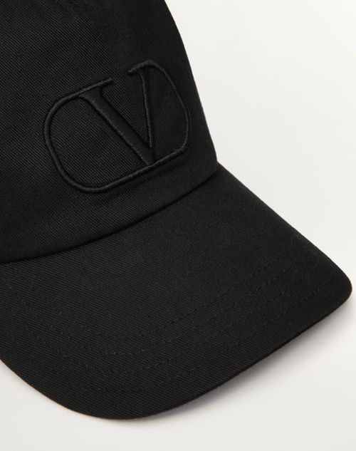 Valentino Garavani - Gorra De Béisbol Vlogo Signature - Negro - Hombre - Sombreros Y Guantes