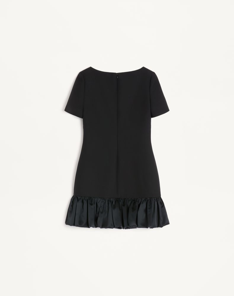 Valentino Crepe Couture Short Dress Woman Black 46
