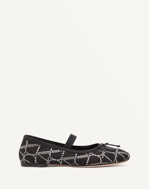 【VALENTINI】ICONOGRAPHE BALLET FLATS Valentino Garavani Ballerina Flats in Toile Iconographe