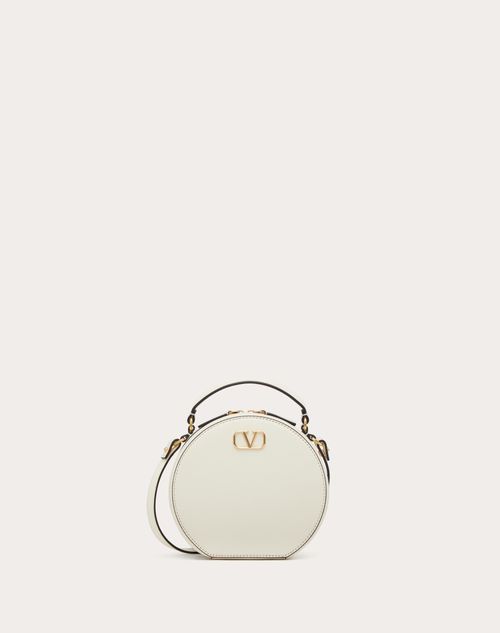 Valentino Garavani - Minibolso De Cuero De Becerro Con El Vlogo Signature - Marfil - Mujer - Summer Totes - Bags (vlogo Totes/signature)