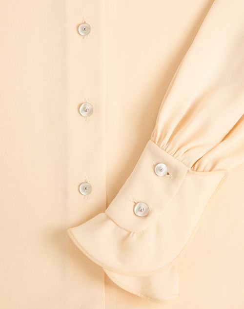 Valentino - Georgette Blouse - Birch - Woman - Shirts And Tops