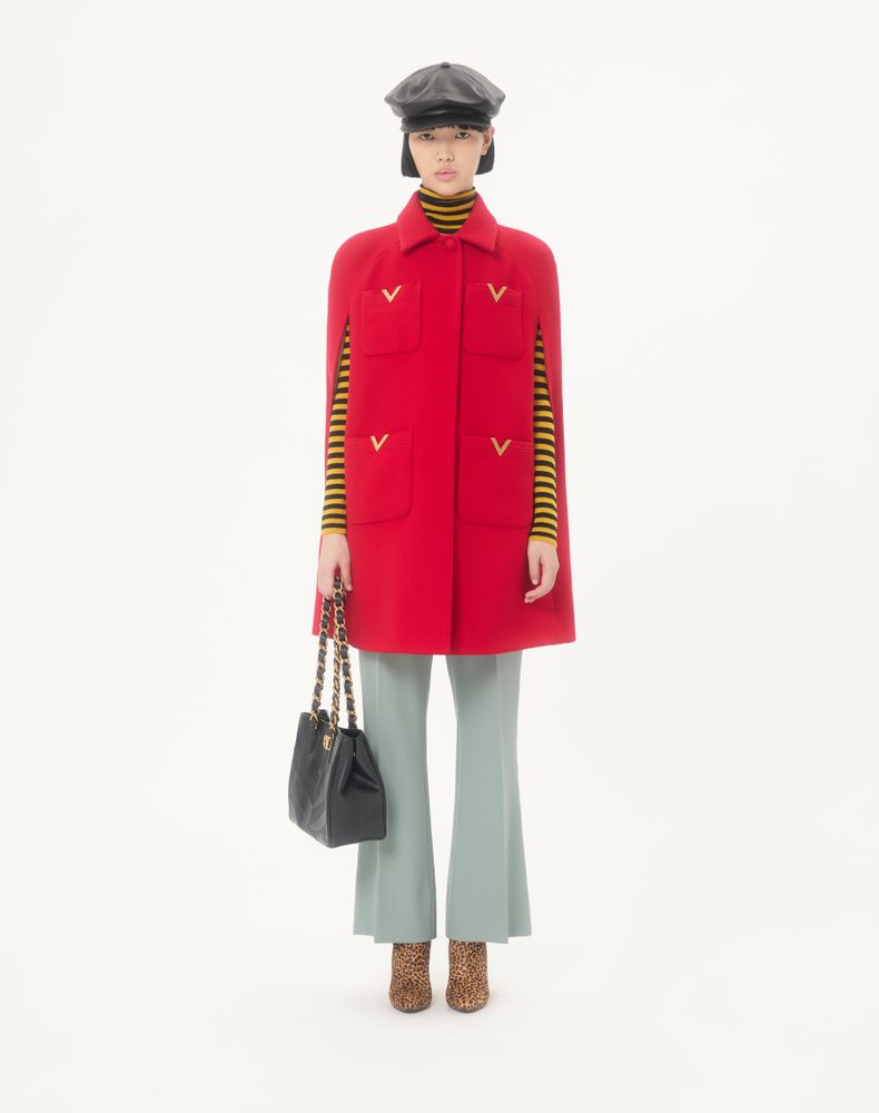 Valentino Drill Double Cape Woman Red 38