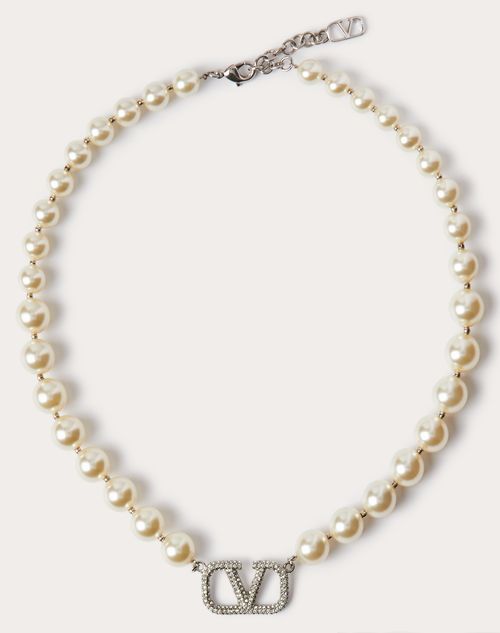 Vlogo Signature Necklace With Pearls And Swarovski® Crystals