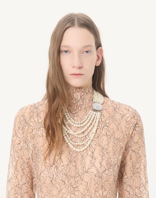 Valentino - Rebrodé Lace Bodysuit - Skin - Woman - Lingerie