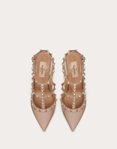 Escarpins Rockstud A Brides. Talon 100 Mm pour Femme en Poudre Valentino FR