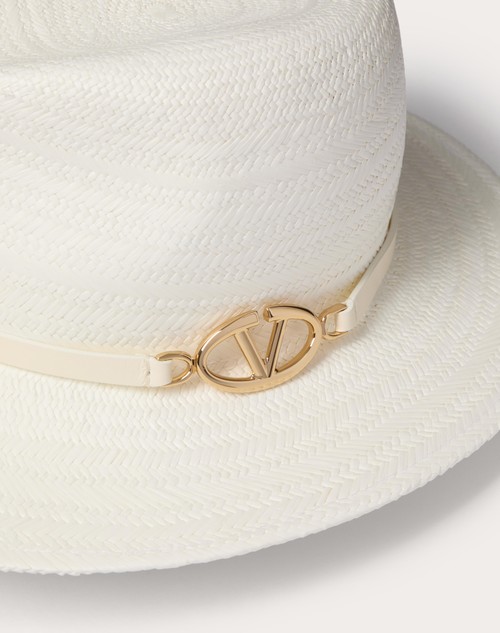 VLogo Signature straw Panama hat