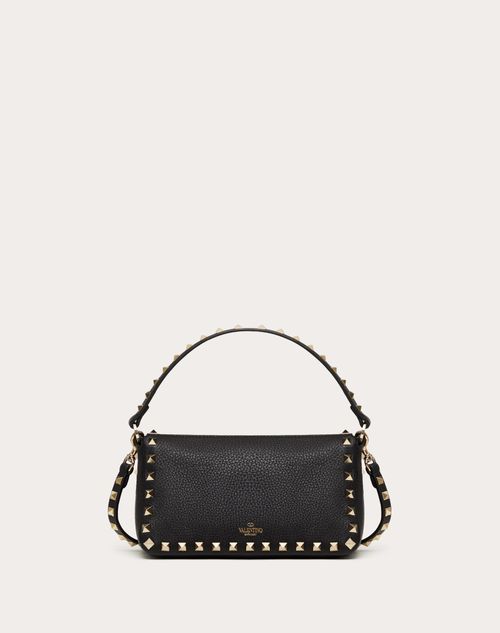 Small Rockstud Grainy Calfskin Crossbody Bag for Woman in Small Rockstud Grainy Calfskin Crossbody Bag for Woman in