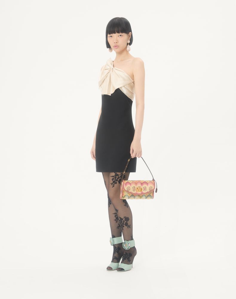 Valentino Garavani Devain Small Shoulder Bag In Jacquard Apres L'hiver Fabric Woman Multicolour Uni