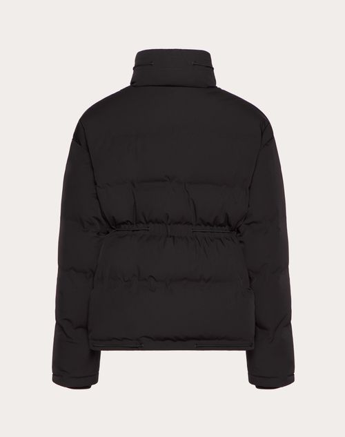 Valentino - Doudoune En Nylon Mat À Capuche Avec Écusson Vlogo Signature - Noir - Homme - Blousons Et Doudounes