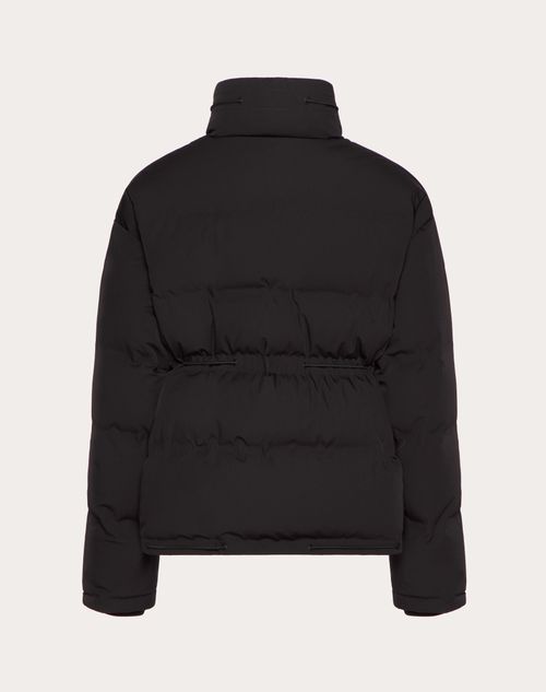 Valentino - Matt Nylon Down Jacket With Hood And Vlogo Signature Patch - Black - Man - Outerwear