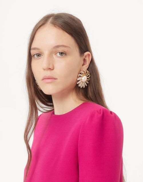 Valentino Garavani - ヴァレンティノ サンファン メタル X パール X クリスタル ピアス - ゴールド/マルチカラー - ウィメンズ - ファッション ジュエリー