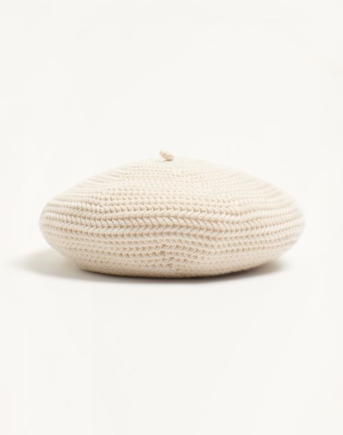 Valentino Garavani - Chez Valentino Knitted Wool Beanie - Butter - Man - Hats And Gloves