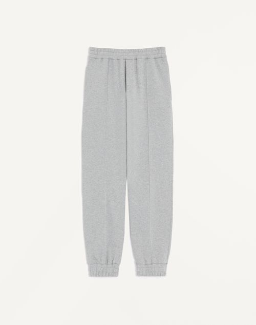 Valentino - Valentino Cotton Jogging Trousers With Vlogo Embroidery - Grey - Man - Pants And Shorts