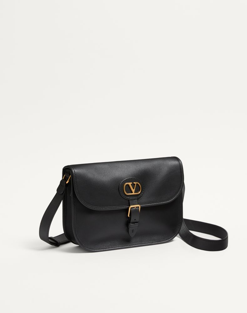 Valentino Garavani Antibes Calfskin Shoulder Bag Man Black Uni