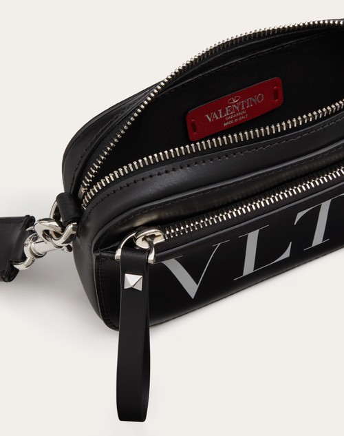 Valentino Garavani Black Small VLTN Zip Pocket Crossbody Bag