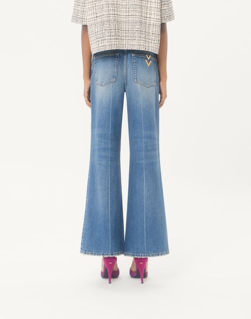 Valentino - Denim Pants - Denim - Woman - Denim