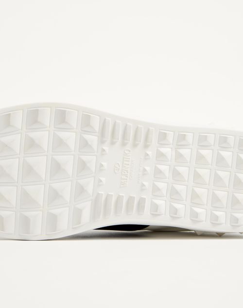 Valentino Garavani - Calfskin Open Sneaker - White/ Black - Man - Sneakers