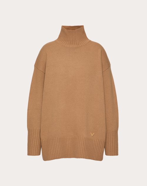 Valentino - Wool Sweater - Camel - Woman - Knitwear