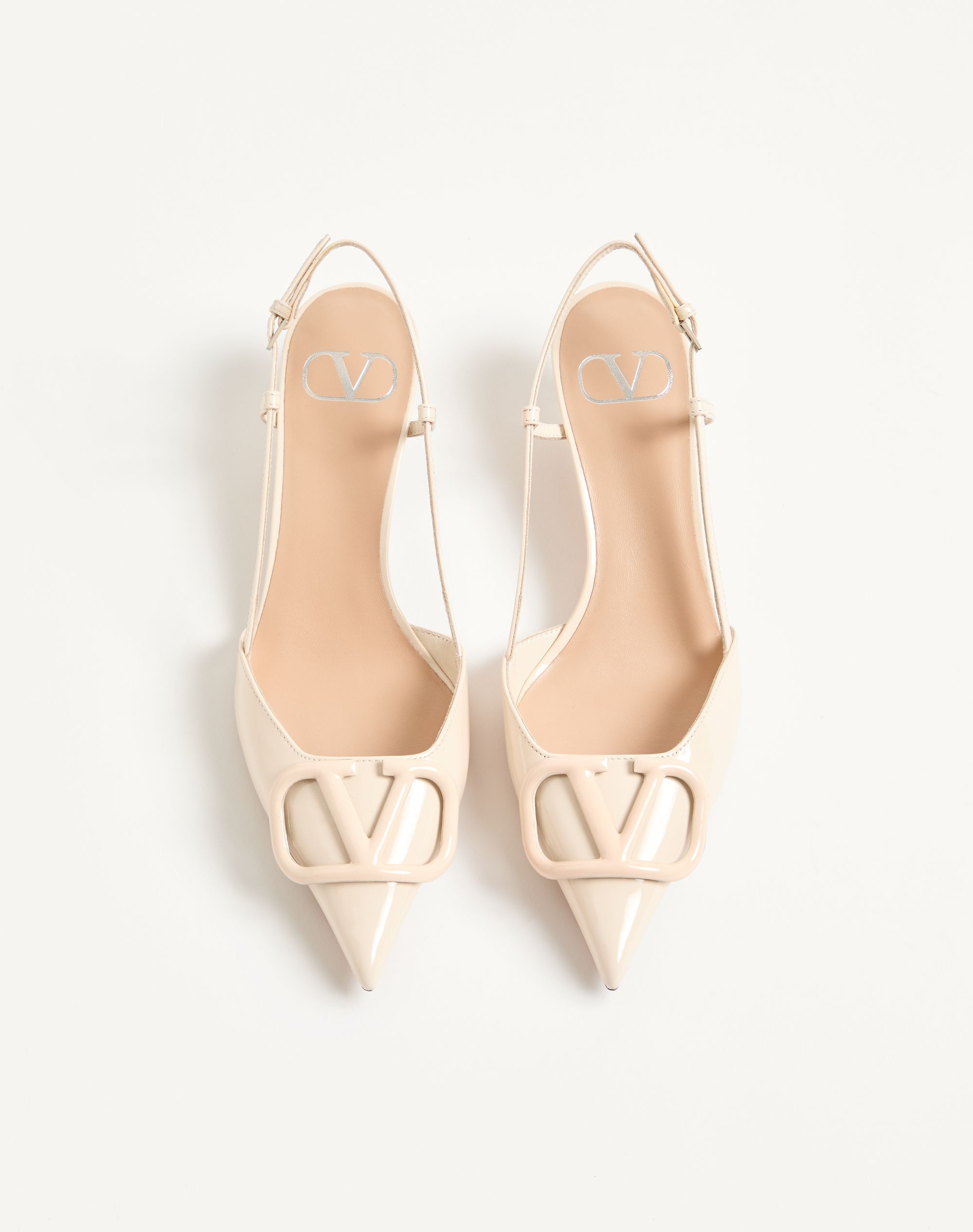 VLogo Signature Patent Leather Slingback Pump 40Mm
