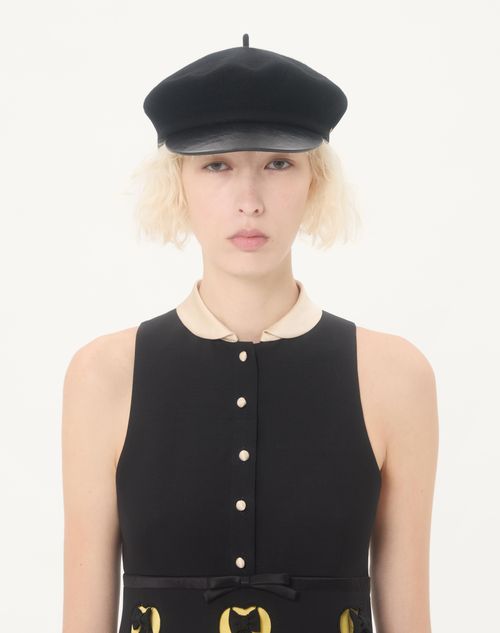 Valentino - Embroidered Crepe Couture Short Dress - Black/yellow - Woman - Ready To Wear