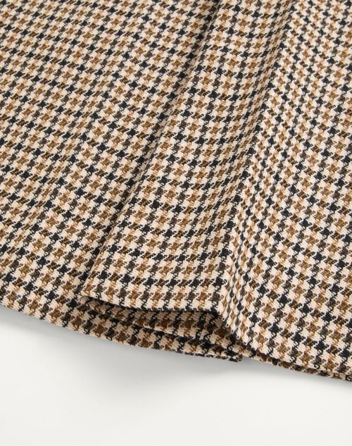 Valentino - Houndstooth Trousers - Beige - Woman - Trousers And Shorts