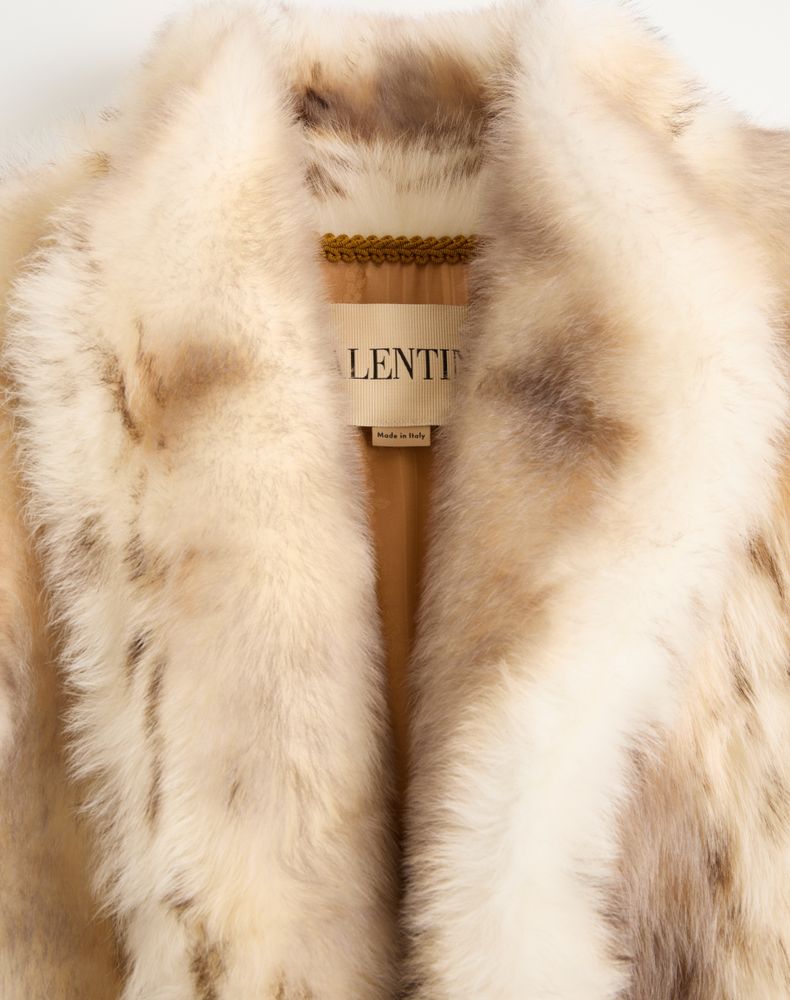 Valentino Shearling Coat Woman Ivory 40