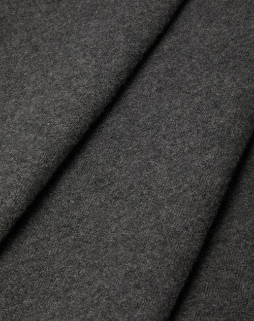 Valentino Garavani - Double Toile Iconographe Poncho In Wool, Silk And Cashmere - Anthracite - Woman - Coats And Outerwear
