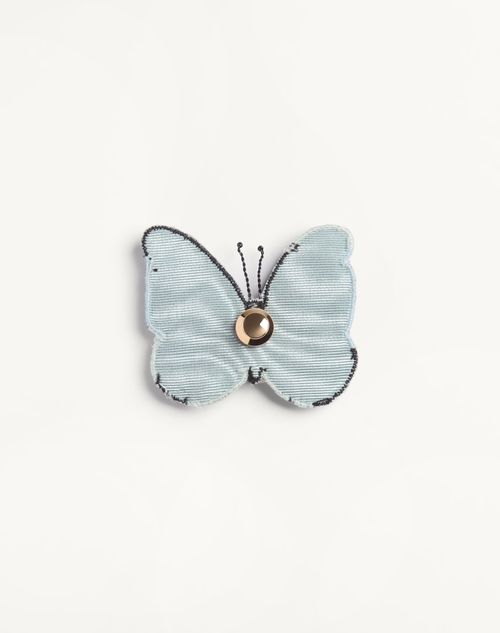 Valentino Garavani - Valentino Flutterby Brosche Aus Samt - Gold/mehrfarbig - Mann - Schmuck Und Uhren