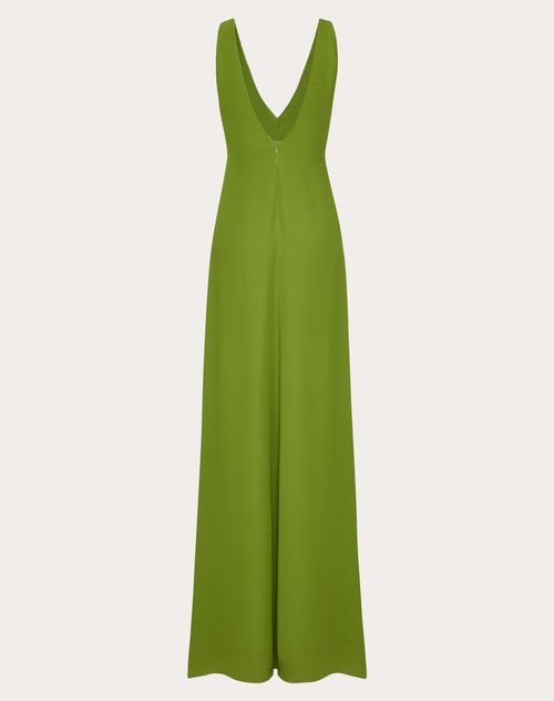 Valentino - Robe Longue En Cady Couture - Vert - Femme - Robes De Soirée