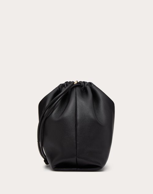 Vlogo Pouf Nappa Leather Pouch for Woman in Ivory | Valentino US