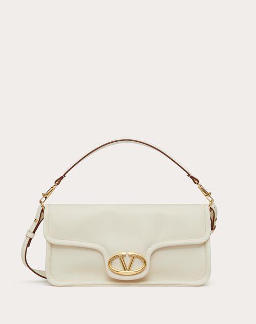 Valentino Garavani - Vlogo 1960 Nappa Leather Shoulder Bag - Ivory - Woman - Shelf - W Bags - Vlogo Soft