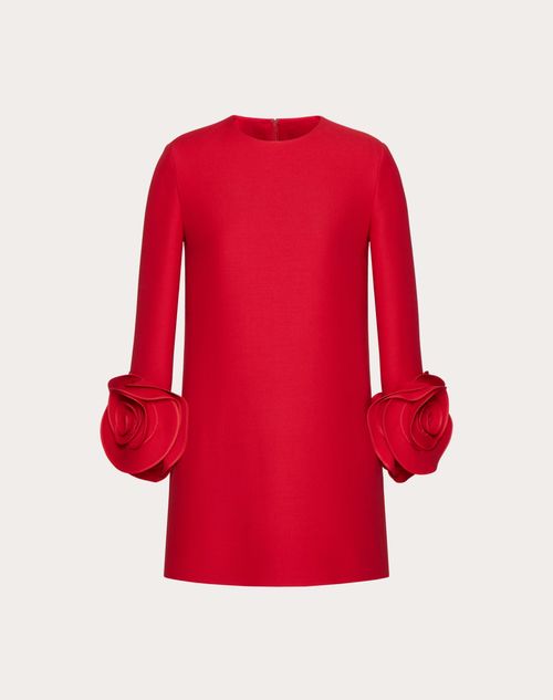 Valentino - Vestido Corto De Crepe Couture - Rojo - Mujer - Vestidos