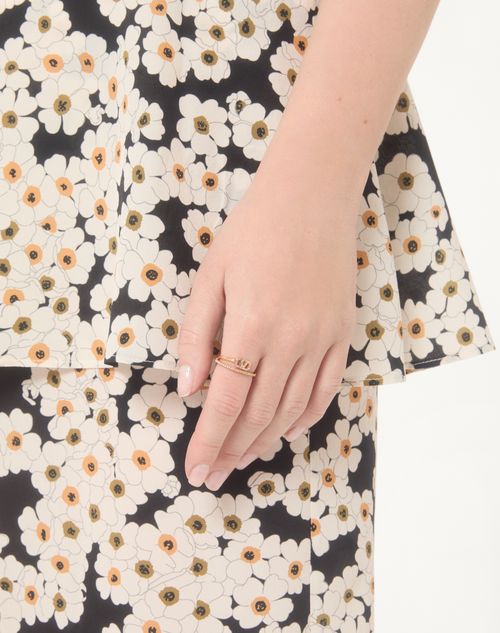 Valentino Garavani - Anello Vlogo Signature In Metallo E Cristalli Swarovski® - Oro - Donna - Gioielli