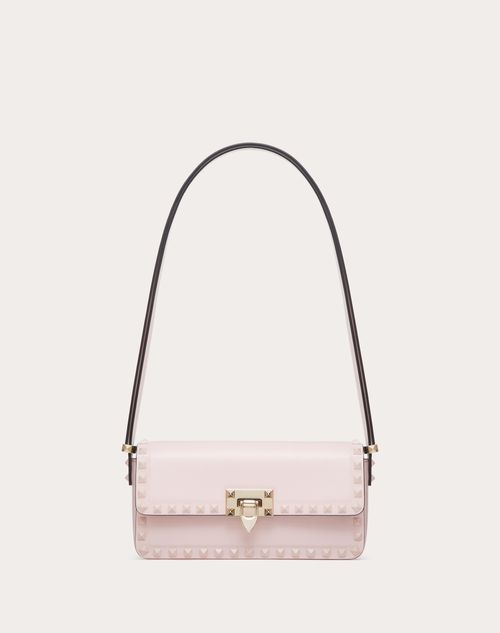 Valentino Garavani - Sac Porté Épaule Rockstud23 E/w En Cuir De Veau Lisse - Rose Quartz - Femme - Sacs Porté Épaule