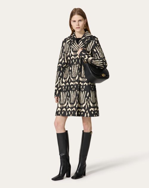 Valentino - Valentino Wildprint 98 Coat - Black - Woman - New Arrivals