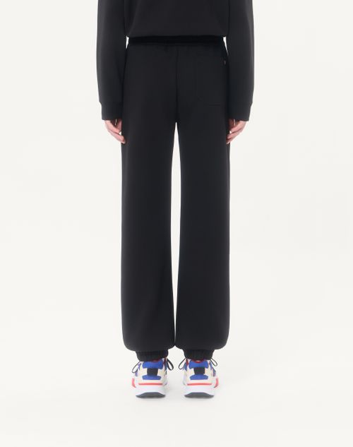 Valentino - Valentino Cotton Jogging Trousers With Vgold - Black - Man - Pants And Shorts