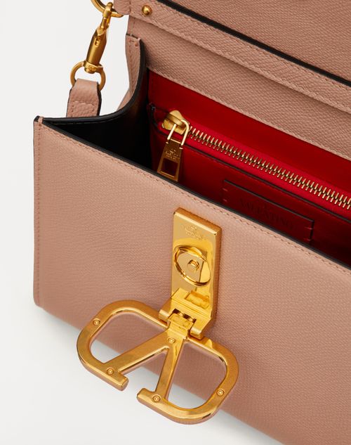 Small Vsling Grainy Calfskin Handbag for Woman in Black Small Vsling Grainy Calfskin Handbag for Woman in Black