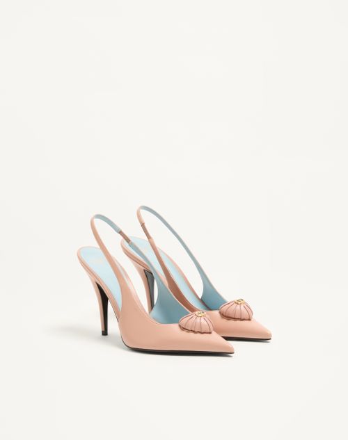 Valentino Garavani - Coeur Royal Slingback Pumps In Kidskin 100mm - Phard - Woman - Pumps And Slingbacks