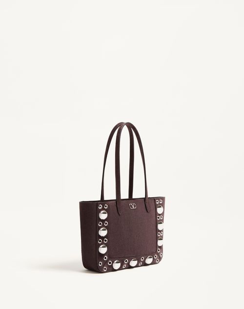 Valentino Garavani - Valentino Garavani Nellcôte Mini Suede Shopping Bag - Brown - Woman - Bags